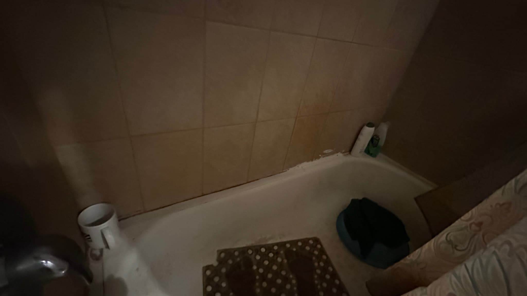 Gunners Lake Village, Germantown MD — Upstairs bath — dated tub and tile surround