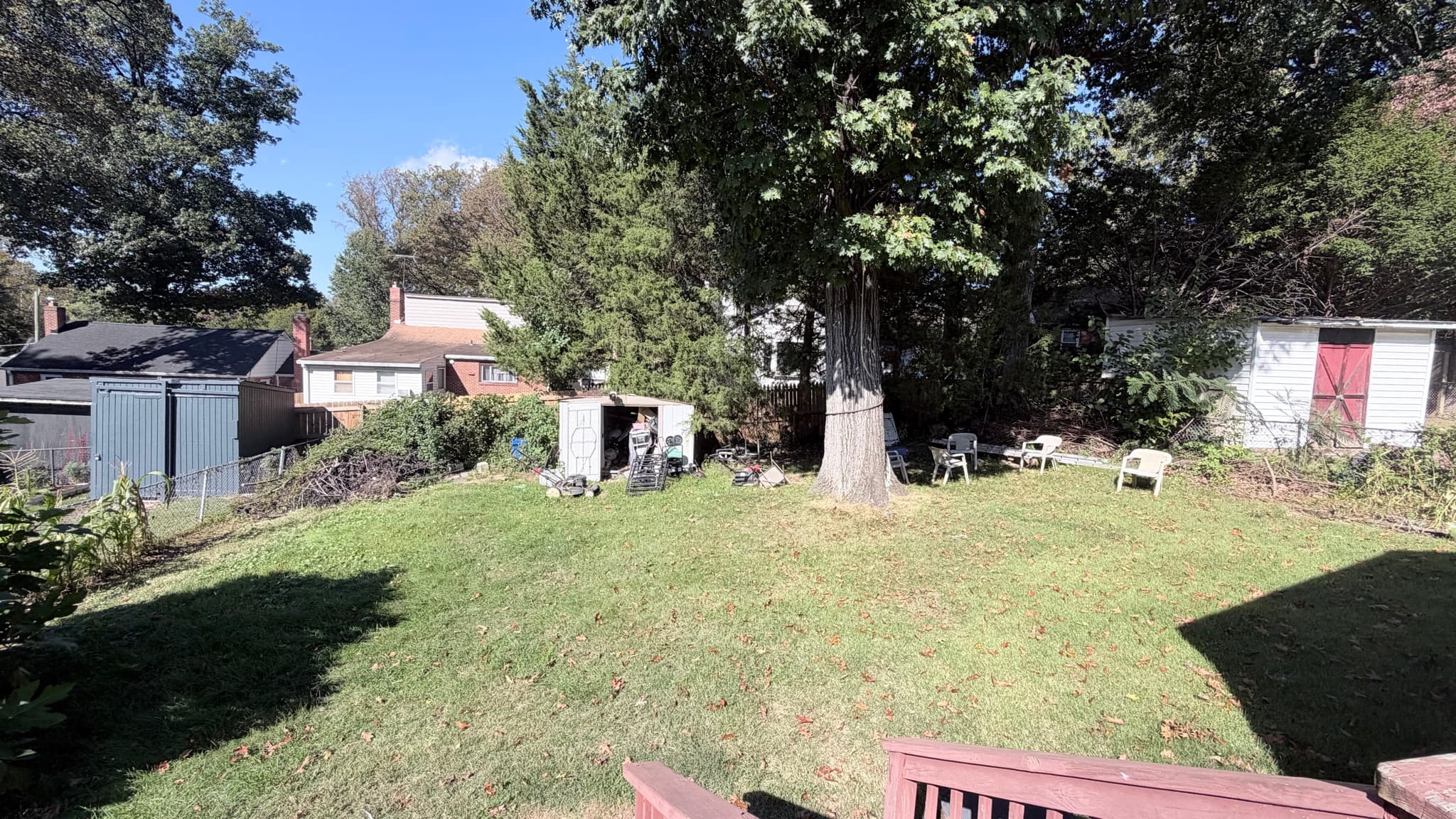 Backyard toward the rear lot line