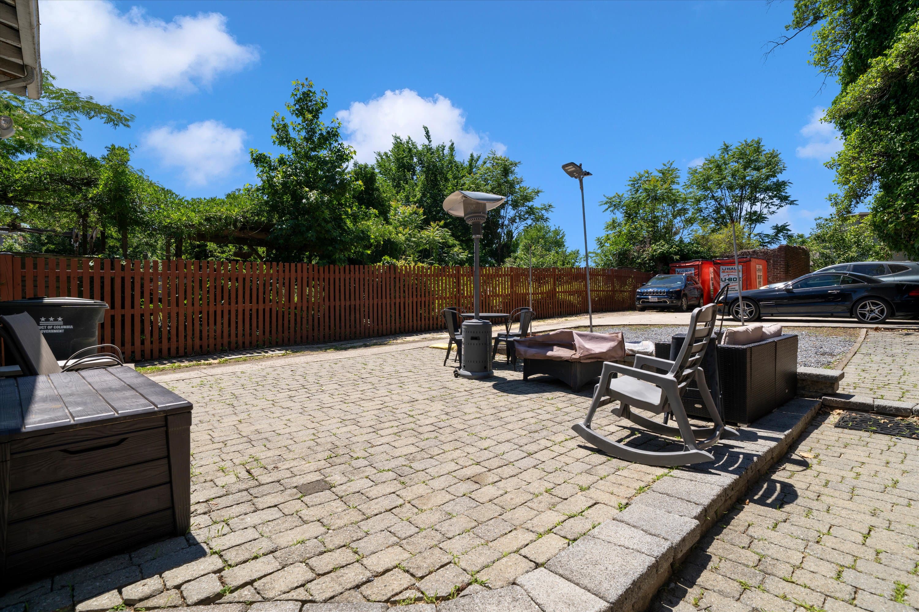 Fenced back yard at 3034 South Dakota Ave NE