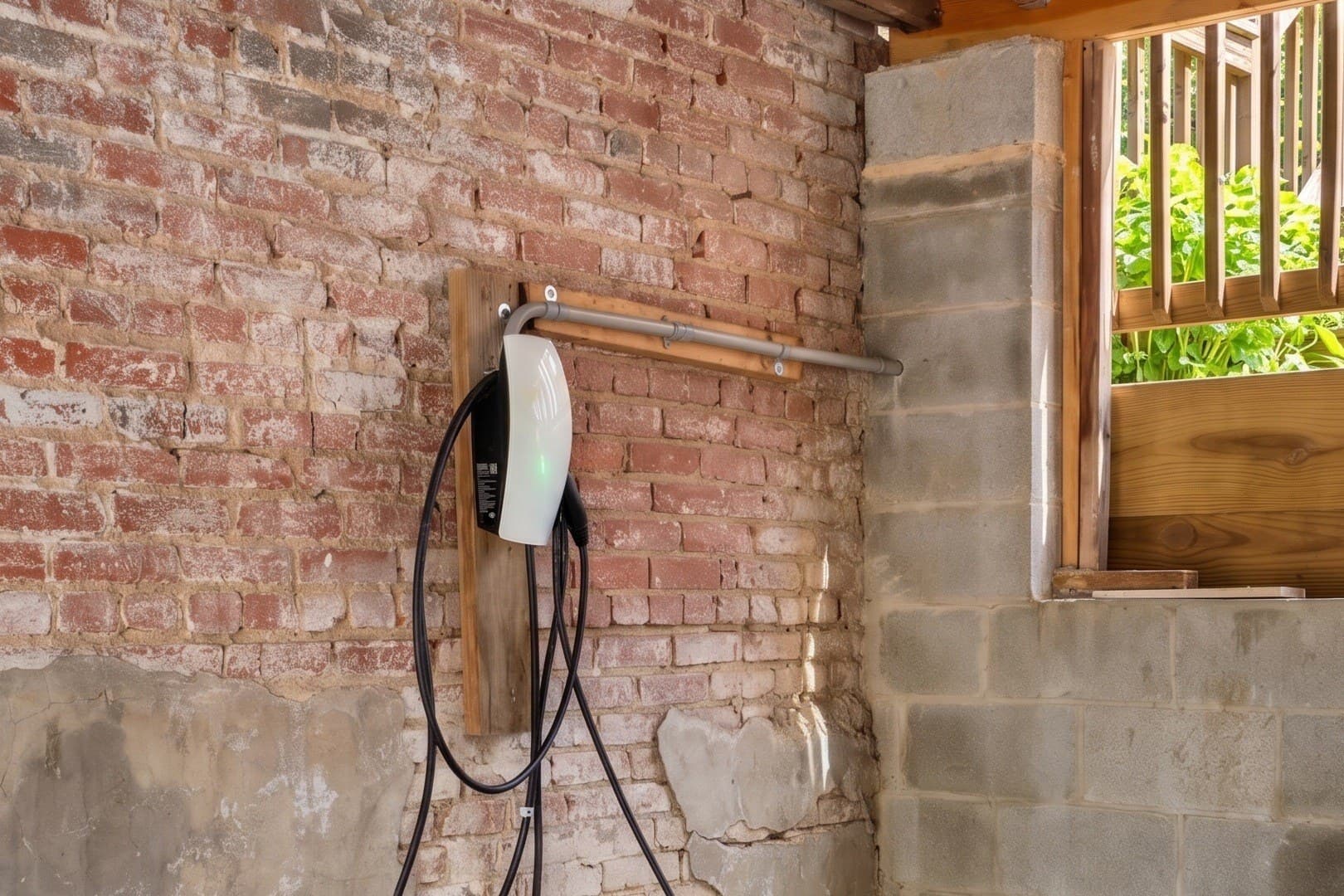 Dedicated 240V/40A Tesla EV charger in the private covered parking space at 3572 13th St NW #2